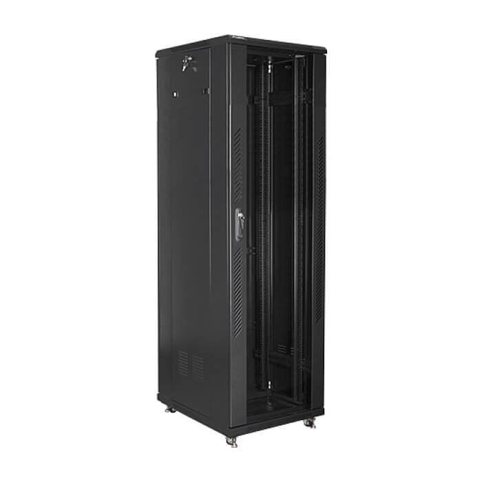 Lanberg rack cabinet 19" free-standing 42U / 600x800 self-assembly flat pack, black ID 71915 (тъмнейл - 2)