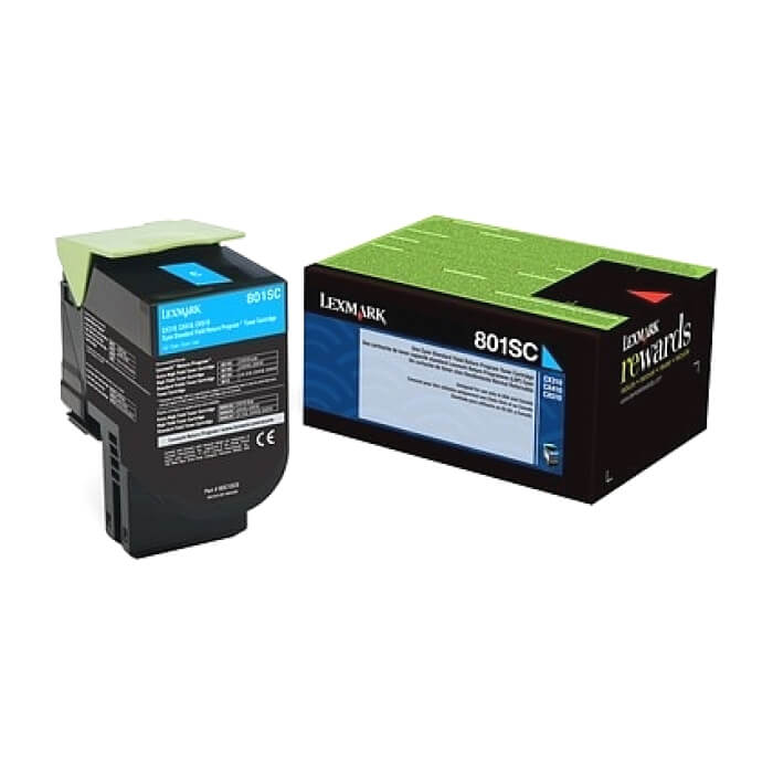 Lexmark 80C2SC0 CX310, 410, 510 Cyan Return Programme 2K Toner Cartridge ID 68460 на супер цена