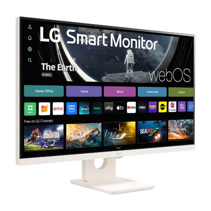 LG 27U511SA-W, 27" IPS Smart webOS23, 100Hz, 5ms, 1300:1, 250cd/m, FHD 1920x1080, ThinQ, sRGB 99%, HDR 10, HDMI, USB, Bluetooth, AirPlay 2, Speacers 5W x 2, Tilt, White ID 90591 (тъмнейл - 3)