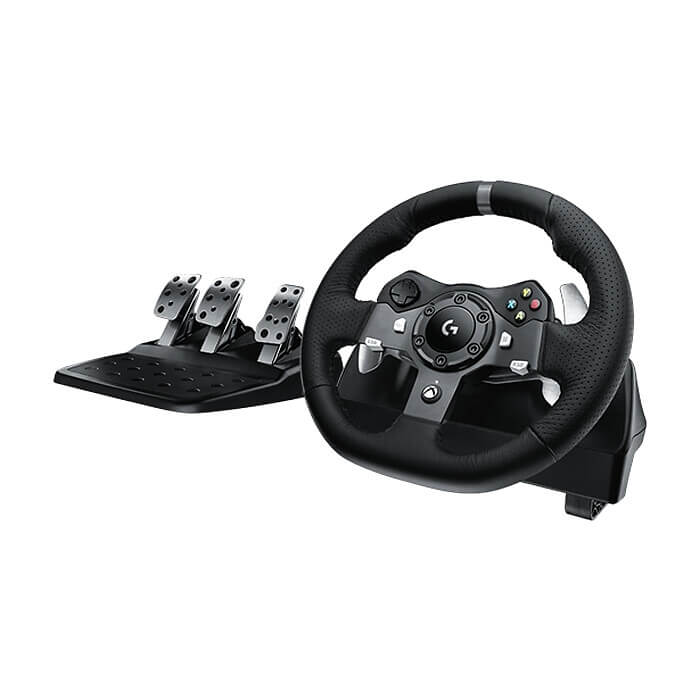Logitech G920 Driving Force Racing Wheel, Xbox One, PC, 900° Rotation, Dual Motor Force Feedback, Adjustable Pedals, Leather ID 74318 (тъмнейл - 2)