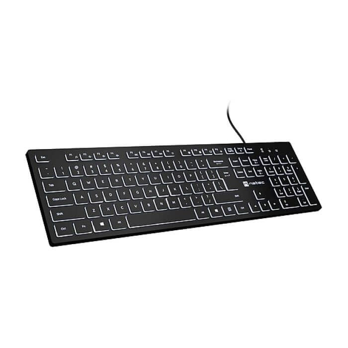 Natec Keyboard Herring Glow US, White Backlight (тъмнейл - 4)