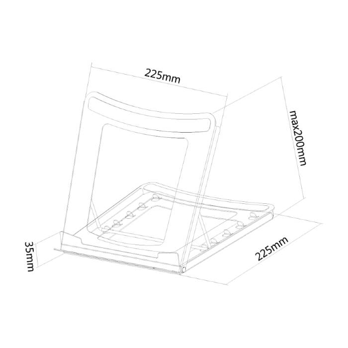 Neomounts by NewStar Notebook Desk Stand (ergonomic, can be positioned in 5 steps) ID 63337 (тъмнейл - 3)