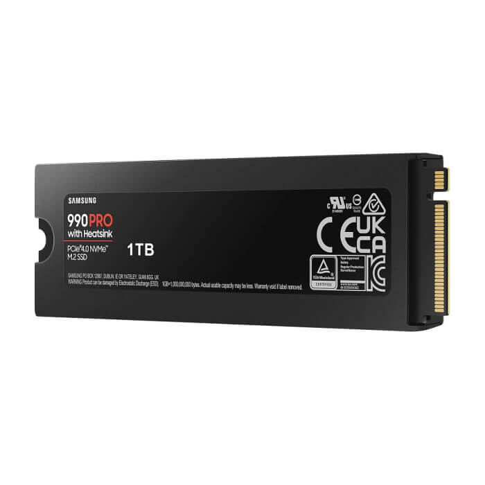 Samsung SSD 990 PRO 1TB Heatsink PCIe 4.0 NVMe 2.0 M.2 V-NAND 3-bit MLC, 256-bit Encryption, Read 7450 MB/s Write 6900 MB/s ID 97587 (тъмнейл - 4)
