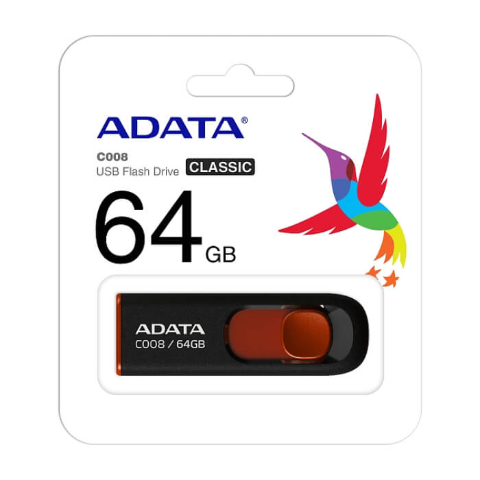 Adata 64GB C008 USB 2.0-Flash Drive Black ID 95104 на супер цена от GT Computers Adata 64GB C008 USB 2.0-Flash Drive Black ID 95104 на супер цена
