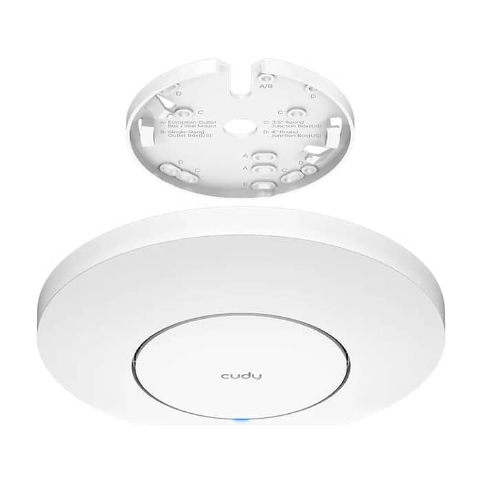 Cudy AP1300 Wi-Fi Gigabit Access Point AC1200 Dual Band Ceiling Mount Access Point, 867Mbps at 5GHz + 300Mbps at 2.4GHz, 1 x GbE RJ45 Port, Support 12V DC or 802.3af PoE or Passive PoE, 12V DC adapter included (тъмнейл - 2)
