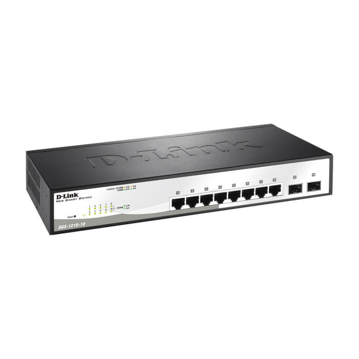 D-Link 10-Port Gigabit Smart Switch with 2 SFP ports (тъмнейл - 2)