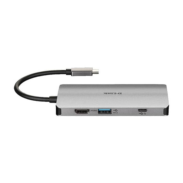 D-Link 8-in-1 USB-C Hub with HDMI/Ethernet/Card Reader/Power Delivery (тъмнейл - 2)
