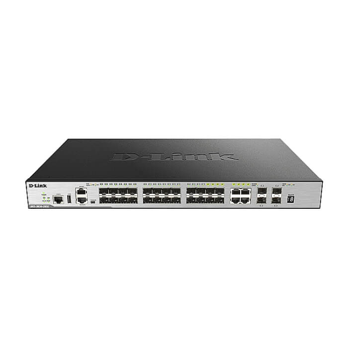 D-Link xStack 20-port SFP Layer 3 Stackable Managed Gigabit Switch including 4-port Combo 1000BaseT/SFP plus 4 10GE SFP+ на супер цена