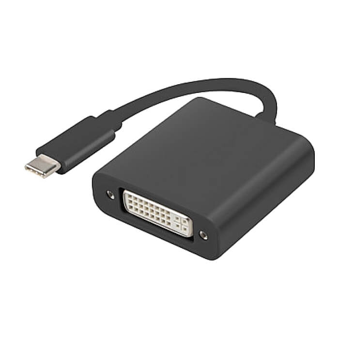 Lanberg adapter USB type-c (m) -> DVI-I (f) (24+5), black (тъмнейл - 2)