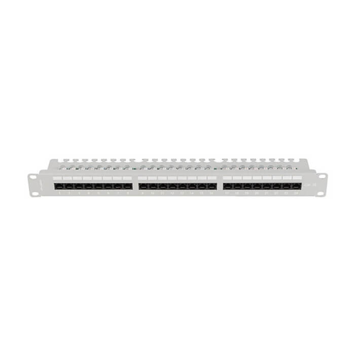Lanberg patch panel 24 port 1U 19" CAT.5e utp with cable organizer grey ID 86969 (тъмнейл - 4)