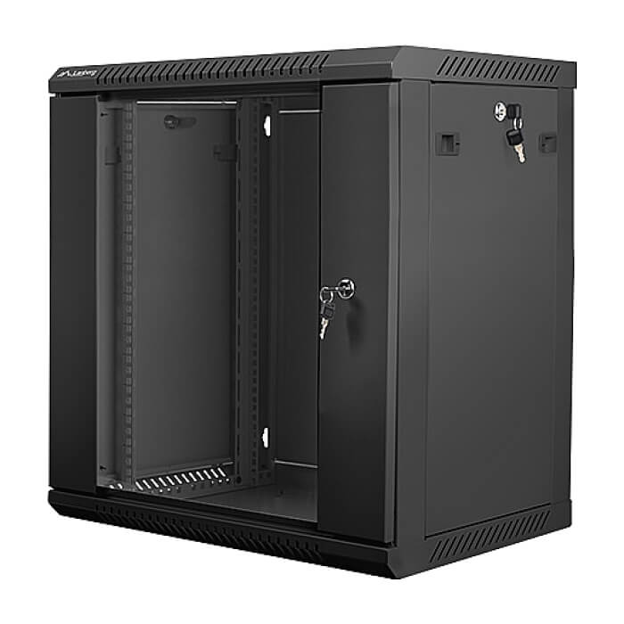 Lanberg rack cabinet 19'' wall-mount 12U / 600x450 for self-assembly (flat pack), black ID 71897 (тъмнейл - 3)