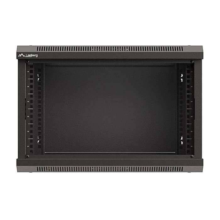 Lanberg rack cabinet 19" wall-mount 6U/540x350 (flat pack) with glass door black ID 87608 на супер цена от GT Computers Lanberg rack cabinet 19" wall-mount 6U/540x350 (flat pack) with glass door black ID 87608 на супер цена