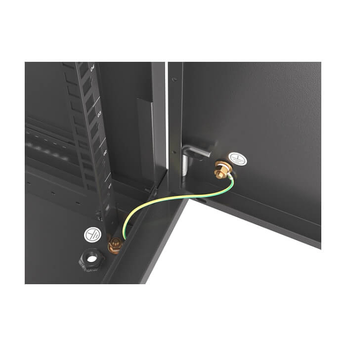 Lanberg rack cabinet 19" wall-mount 6U/600x600 for self-assembly with metal door black (flat pack) ID 87602 (тъмнейл - 4)