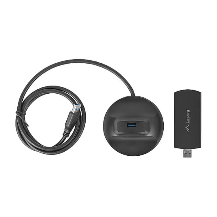 Lanberg USB adapter wireless network card nc-3000-wi ax3000 tri-band 2x internal antennas на супер цена
