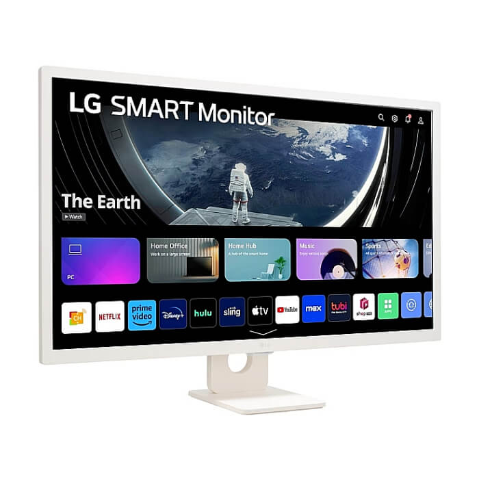 LG 32SR50F-W, 31.5" IPS Smart webOS23, Anti-Glare, 8ms, 1200:1, 250cd/m, sRGB 99%, FHD 1920x1080, HDR 10, HDMI, USB, Wi-Fi B/in, AirPlay 2, Speacers 5W x 2, Tilt, White ID 65069 (тъмнейл - 3)