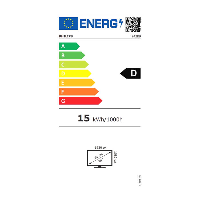 Philips 243B9, 23.8" WLED IPS, 1920x1080@75Hz, 4ms GtG, 250cd/m2, 1000:1, DC50M:1, Adaptive Sync, FlickerFree, Low Blue Light, 2Wx2, Tilt, Height Adjust, Pivot, Swivel, D-SUB, HDMI, DP, USB Hub ID 64974 (тъмнейл - 5)