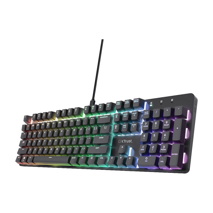 TRUST GXT 871 Zora Mechanical Gaming Keyboard - Black US (тъмнейл - 4)
