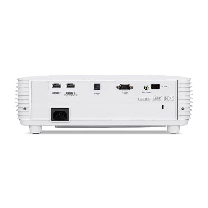 Acer Projector H6830BD, DLP, 4K2K UHD (3840 x 2160), 4000 ANSI Lm, 10 000:1, HDR Comp., Blu-Ray 3D support, Auto Keystone, AC power on, Low input lag, 2xHDMI, RS-232, Audio Out, SPDIF Audio (Optical), USB(Type A, 5V/1,5A), 1x10W, 2.88Kg, White ID 65895 (тъмнейл - 4)