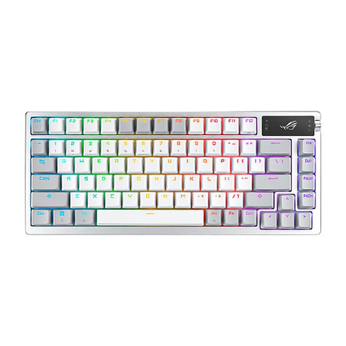 Asus ROG Azoth 75 Wireless DIY Custom Gaming Keyboard, OLED display, Gasket-Mount, Three-Layer Dampening, Hot-Swappable Pre-lubed ROG NX Red Switches & Keyboard Stabilizers, PB на супер цена от GT Computers Asus ROG Azoth 75 Wireless DIY Custom Gaming Keyboard, OLED display, Gasket-Mount, Three-Layer Dampening, Hot-Swappable Pre-lubed ROG NX Red Switches & Keyboard Stabilizers, PB на супер цена