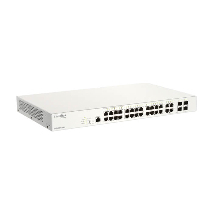 D-Link 28-Port Gigabit PoE+ Nuclias Smart Managed Switch including 4x 1G Combo Ports, 370W (With 1 Year License) (тъмнейл - 2)