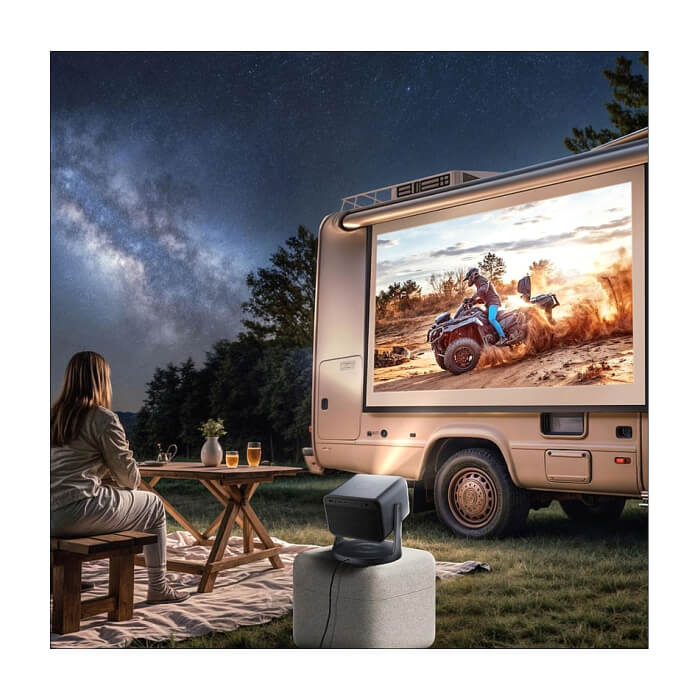 Hisense C3 Smart mini Laser Projector, 4K Ultra HD 3840x2160, 2000:1, 2500 lum, 60 Hz, Digital Zoom,Dolby Vision, HDR10+(decoding), HDR10, HLG, 2*10W, Silver ID 96925 (тъмнейл - 5)