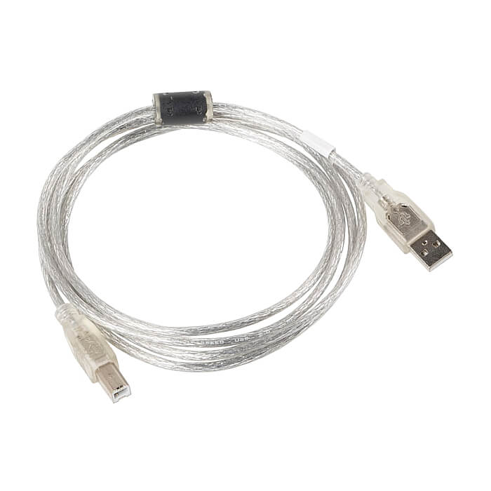 Кабел - Lanberg USB-A (M) -> USB-B (M) 2.0 cable 1.8m, transparent ferrite ID 72661 на супер цена