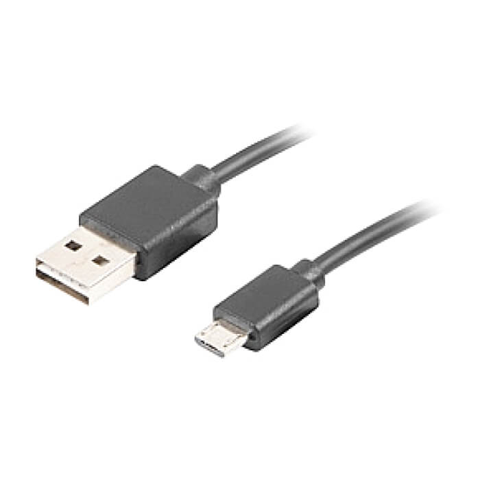 Кабел - Lanberg USB MICRO-B (M) -> USB-A (M) 2.0 cable 1.8m easy-USB, black ID 72632 (тъмнейл - 3)