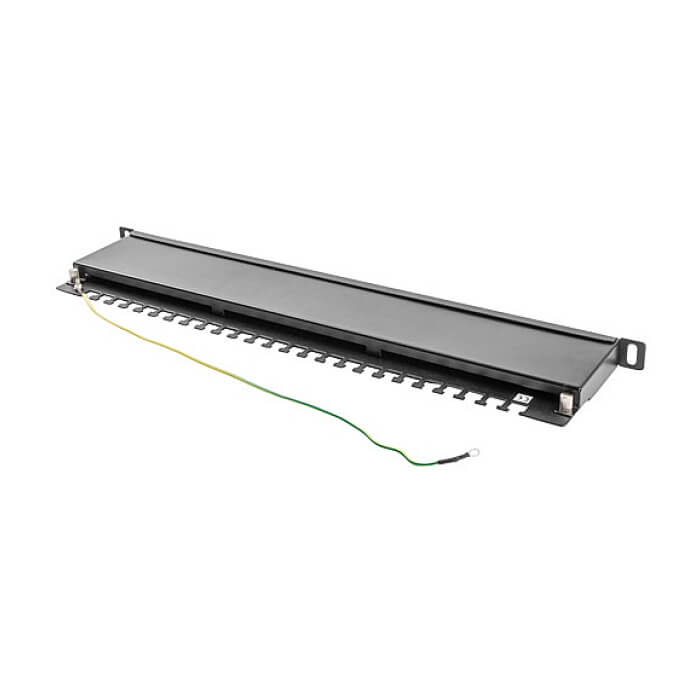 Lanberg patch panel 24 port 0.5U CAT.5E shielded, black ID 62860 (тъмнейл - 4)