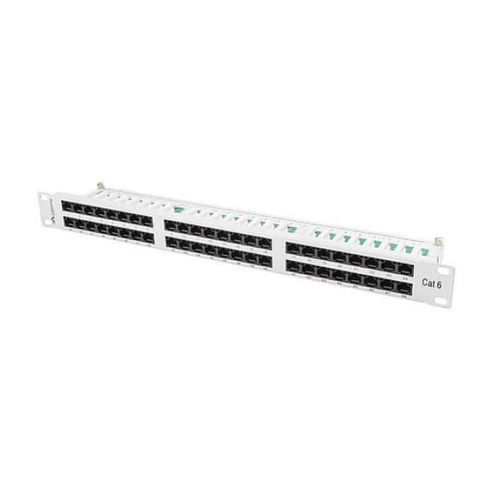 Lanberg patch panel 48 port 1U CAT.6, grey ID 62840 (тъмнейл - 3)