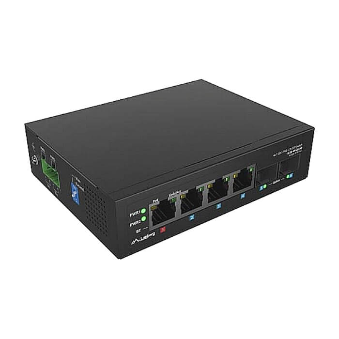 Lanberg Switch Light Industrial POE 1 x BT 3 x AT 2 x SFP DIN Unmanagment Gigabit Ethernet (тъмнейл - 5)