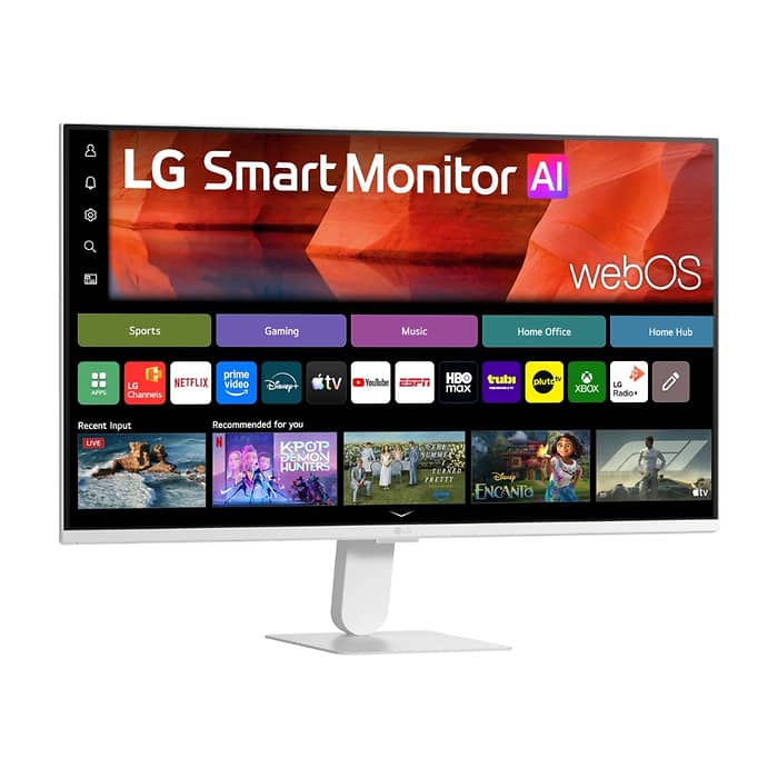 LG 27U511SB-W, 27" IPS Smart webOS23, 120Hz, 5ms, 1500:1, 250cd/m, FHD 1920x1080, ThinQ, sRGB 99%, HDR 10, HDMI, USB, Bluetooth, AirPlay 2, Speacers 5W x 2, Tilt, White (тъмнейл - 3)