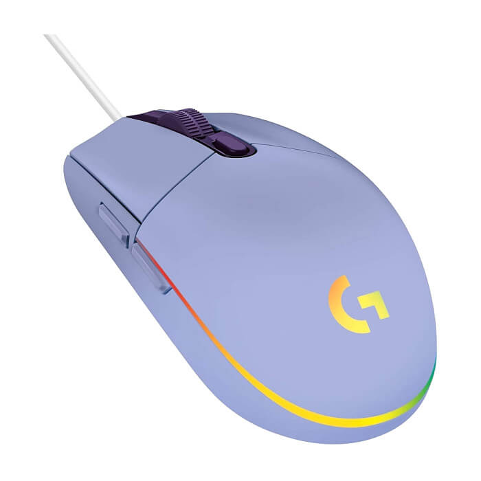 Logitech G102 Mouse, Lightsync RGB, 8000 DPI, 6 Programmable Buttons, Lilac (тъмнейл - 2)