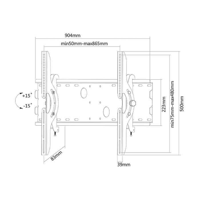 Neomounts by NewStar Flat Screen Wall Mount (tiltable) ID 66882 (тъмнейл - 3)