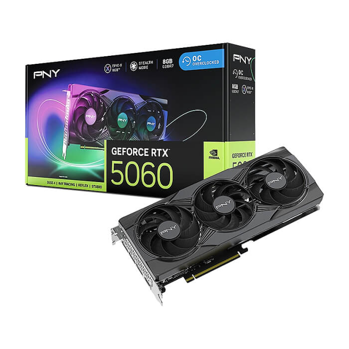 PNY GeForce RTX 5060 8GB GDDR7 OC EPIC-X RGB Triple Fan ID 98221 (тъмнейл - 3)