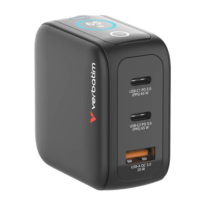 Verbatim Mini GaN Charger 65W with Display ID 95949 (тъмнейл - 5)