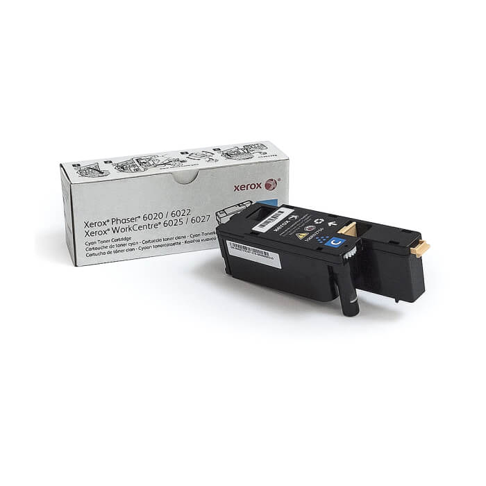 Xerox Cyan Toner, Phaser 6020/6022, WorkCentre 6025/6027 (Yield 1000) DMO ID 67936