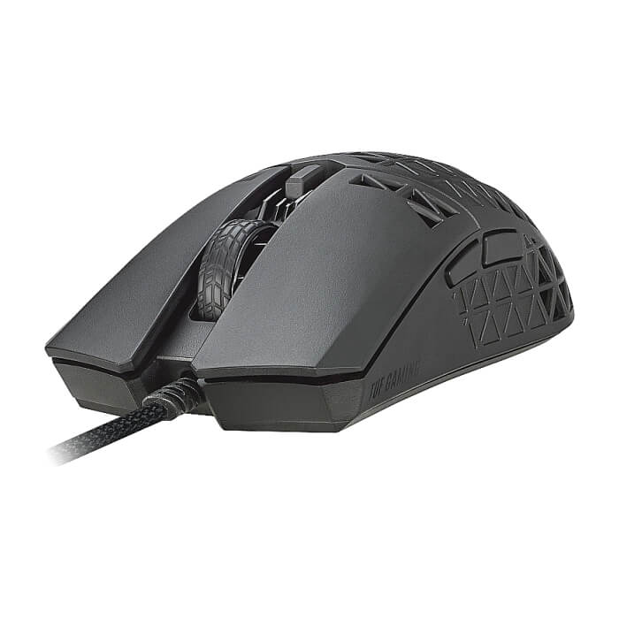 Asus TUF Gaming M4 Air Wired Gaming Mouse, 16,000 DPI Sensor, 6 Programmable Buttons, Ultralight Air Shell, IPX6 water resistance, ASUS Antibacterial Guard, TUF Gaming Paracord, pure PTFE feet, Black (тъмнейл - 3)