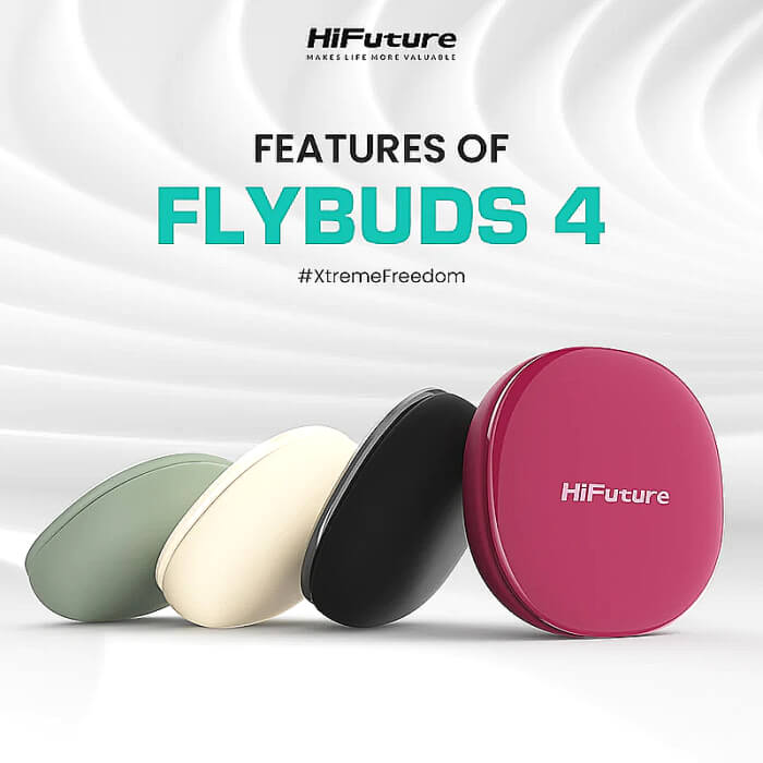 HiFuture FlyBuds 4 ANC Hot Pink, Active Noise Cancelling, 4 MICS ENC, Wireless 5.4, Up to 10 Hours Battery Life by one charge, IPX5, Ultra Bass, Up to 35 Hours Battery Life Combine ID 94720 (тъмнейл - 2)