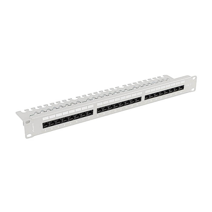 Lanberg patch panel 24 port 1U 19" CAT.6 utp with cable organizer grey ID 86967 (тъмнейл - 4)
