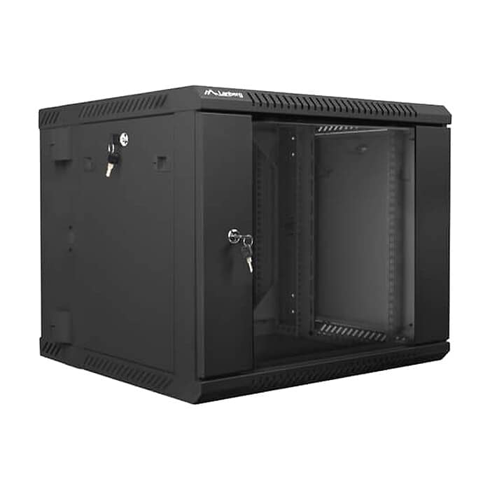 Lanberg rack cabinet 19” double-section wall-mount 9U / 600x600 for self-assembly (flat pack), black ID 71869 (тъмнейл - 4)