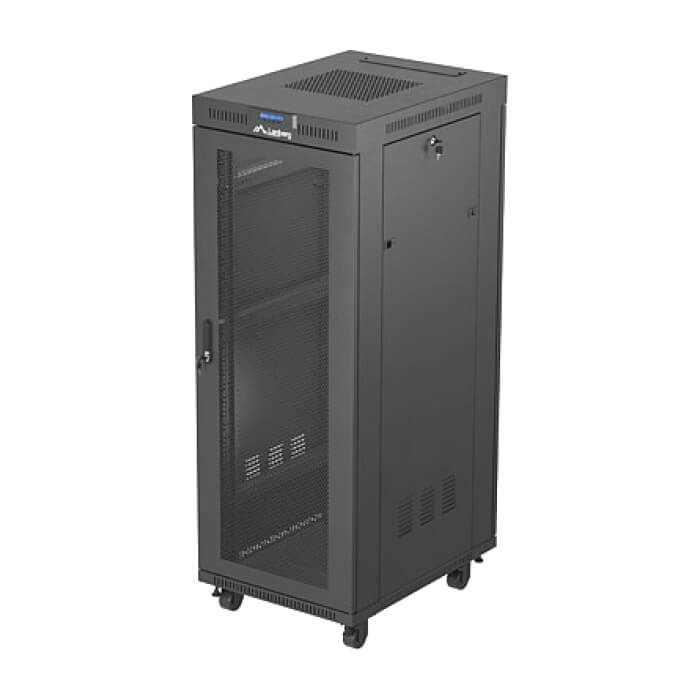 Lanberg rack cabinet 19" free-standing 32U/600X800 (FLAT PACK) with mesh door LCD black ID 87633 (тъмнейл - 5)