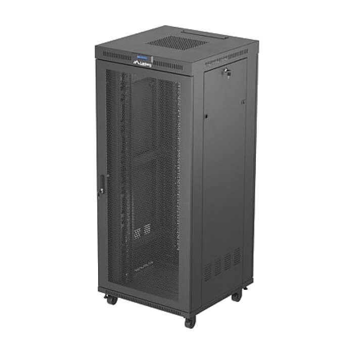 Lanberg rack cabinet 19" free-standing 37U/600X800 (FLAT PACK) with mesh door LCD black ID 87631 (тъмнейл - 2)
