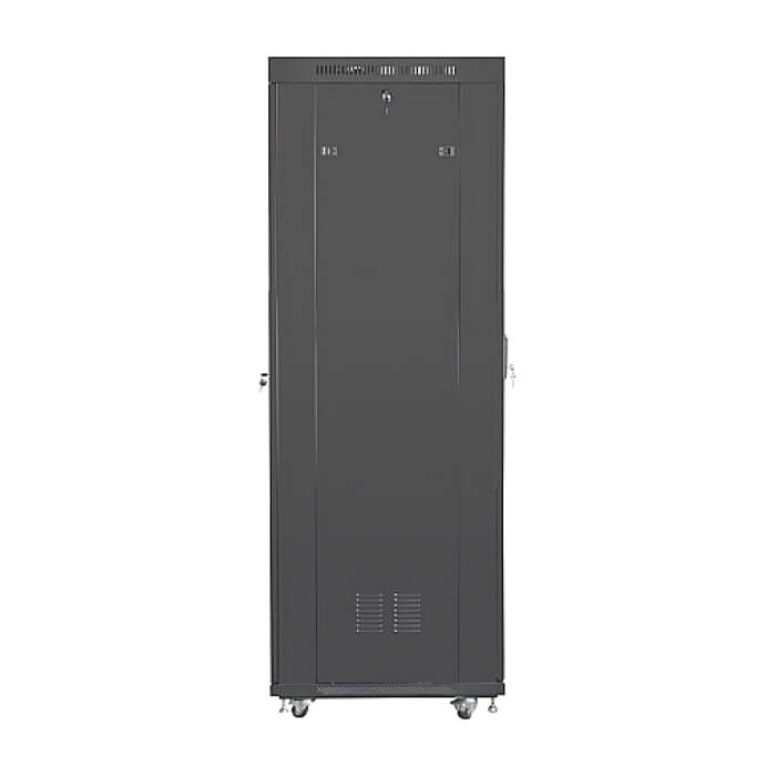 Lanberg rack cabinet 19" free-standing 42U/600x800 (flat pack) with glass door lcd black v2 ID 87184 (тъмнейл - 4)