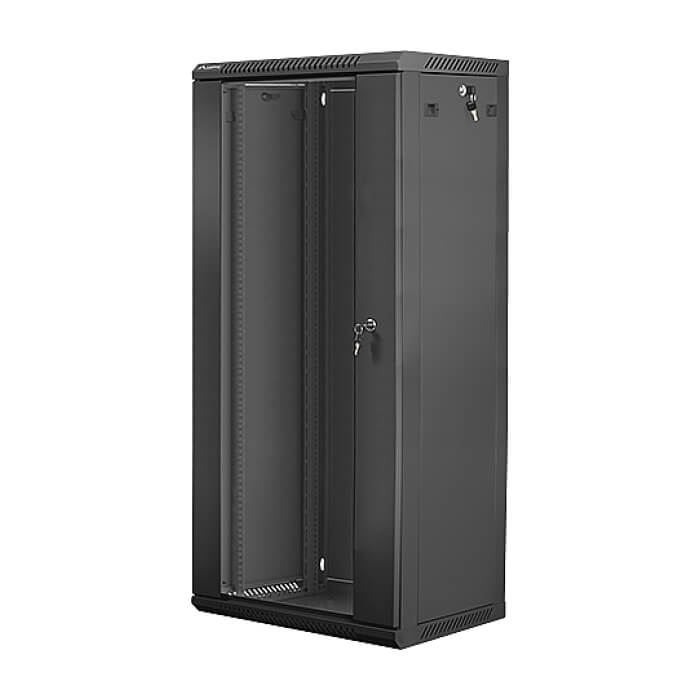 Lanberg rack cabinet 19” wall-mount 27U / 600x450 for self-assembly (flat pack), black ID 71889 (тъмнейл - 3)