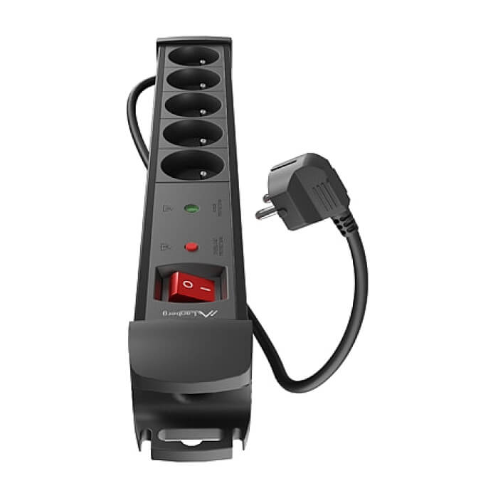 Lanberg surge protector sp1 1.5m 5x french outlets black (тъмнейл - 4)