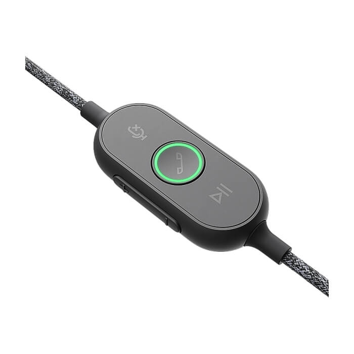 Logitech Zone Wired USB Headset, UC, Noise-cancelling Microphone, Flexible Mic, Passive Noise Isolation, Inline controls, USB-C & USB-A, Graphite ID 66441 (тъмнейл - 4)