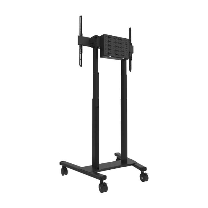 Neomounts by Newstar Motorised Mobile Stand incl. storage box, 10 cm. Wheels Floor - VESA 100x100 up to 800x600 ID 66669 (тъмнейл - 3)