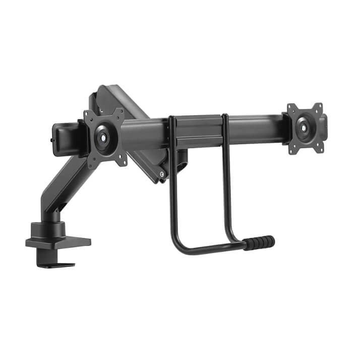Neomounts by NewStar Screen Desk Mount 2 screens (topfix clamp & grommet) for 2 Monitor Screens, Black ID 66741 (тъмнейл - 3)