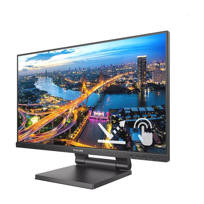 Philips 242B1TC/00, 23.8" Touch (anti-glare), IPS, WLED, 1920x1080@75Hz, 4ms GTG, 250cd m/2, 1000:1, DCR 50M:1, FlickerFree, Low Blue Mode, 2Wx2, Tilt, Height Adjust, D-SUB, HDMI, DP, USB hub ID 64965 (тъмнейл - 2)