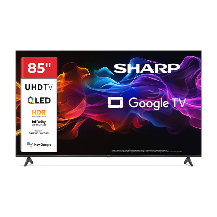 Sharp 85HP5265E, 85" QLED Google TV, 4K Ultra HD 3840x2160 Frameless, 1 000 000:1, AQUOS, DVB-T/T2/C/S/S2, Active Motion 1000, HDR10, Dolby Atmos, Dolby Vision, Google Assist ID 93589 на супер цена